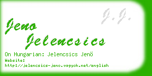 jeno jelencsics business card
